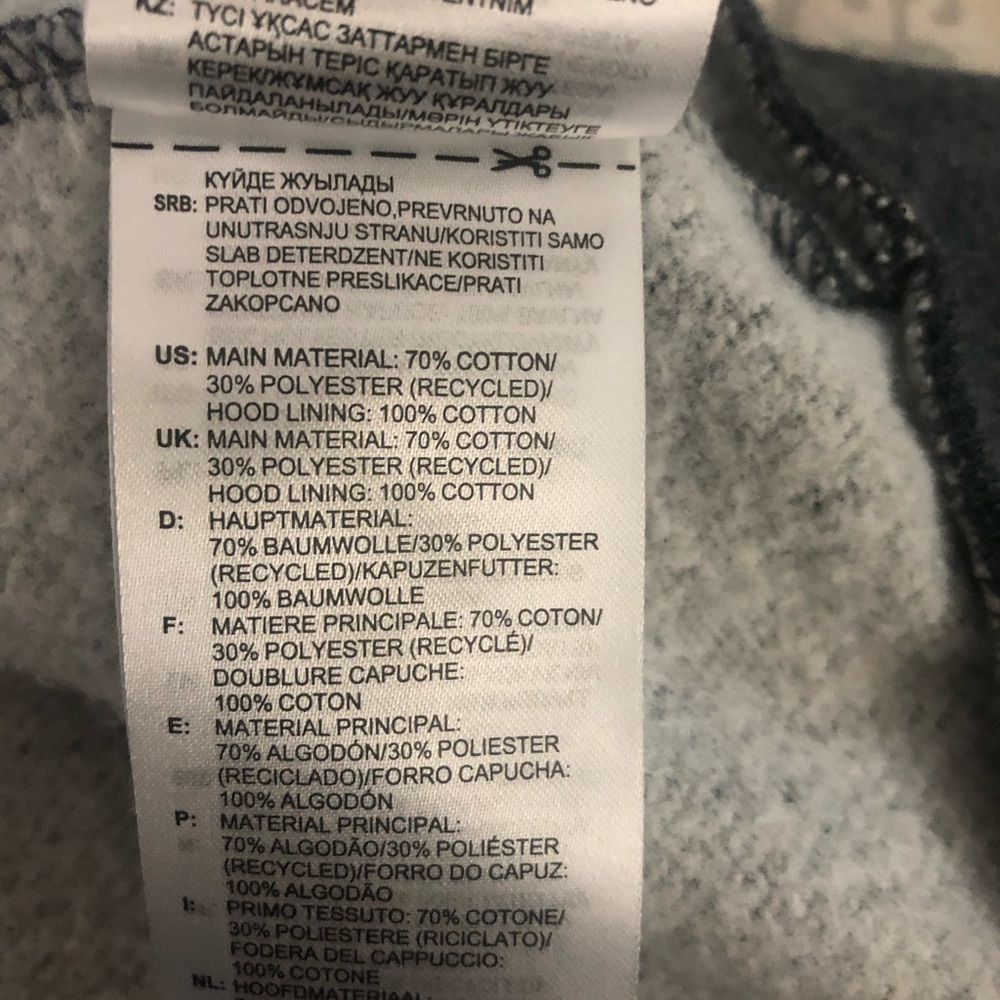 adidas essentials zip up hoodie with pockets men’s SZ small - Picture 3 of 8